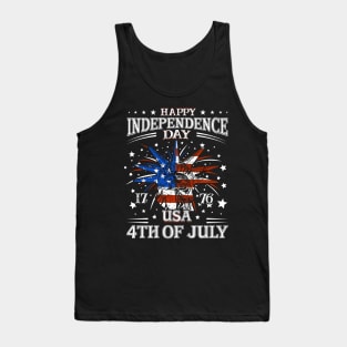 Happy 4 July Day Independence Memorial Day T-Shirt Tank Top